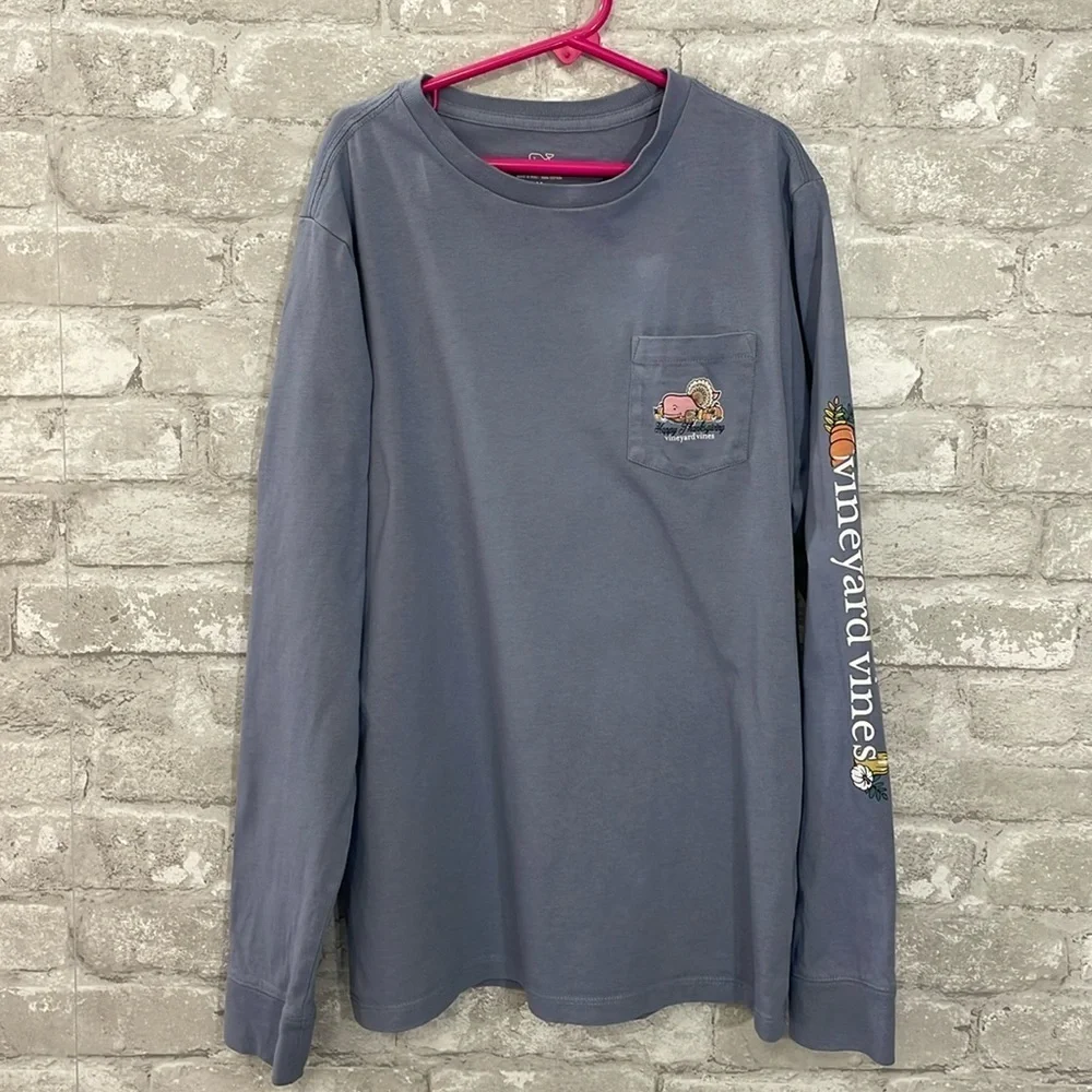 Vineyard Vines Thanksgiving Pocket Long Sleeve Tee